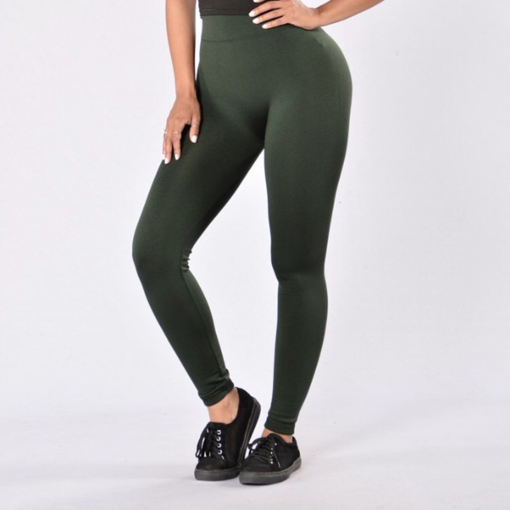 Olive green leggings